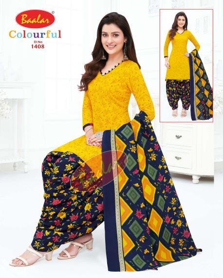 Baalar Colourful Vol-14 Cotton Designer Exclusive Patiyala Dress Material